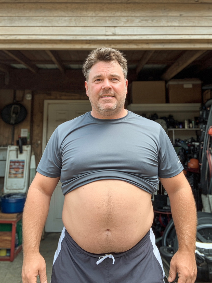 James R. before weight loss transformation