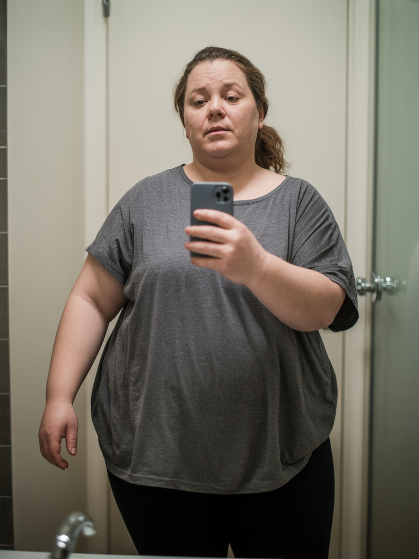 Sarah M. before weight loss transformation
